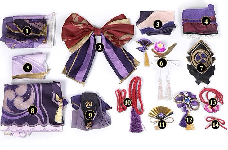 【Genshin Impact】Raiden Shogun Cosplay Costume Full Set