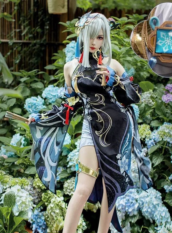 【Genshin Impact】Shenhe Cosplay Costume Full Set