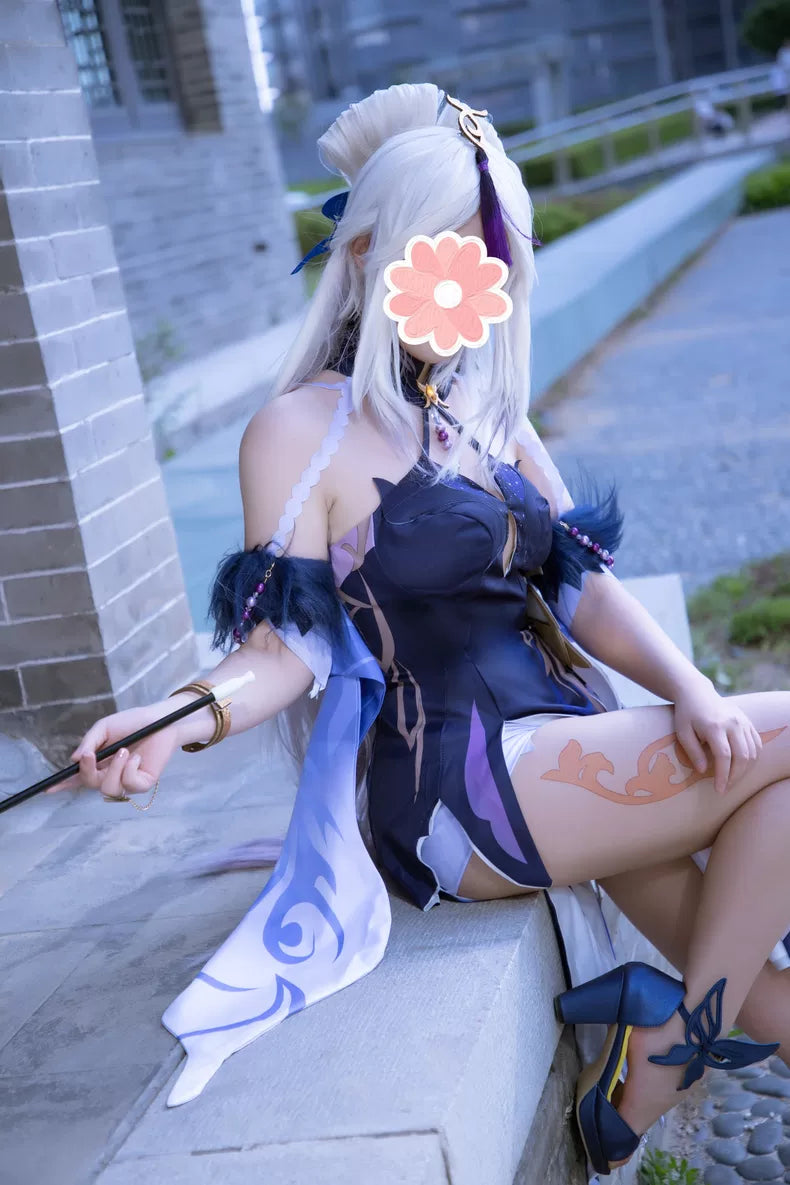 【Genshin Impact】Ningguang(Orchid’s Evening Gown) Cosplay Costume Full Set