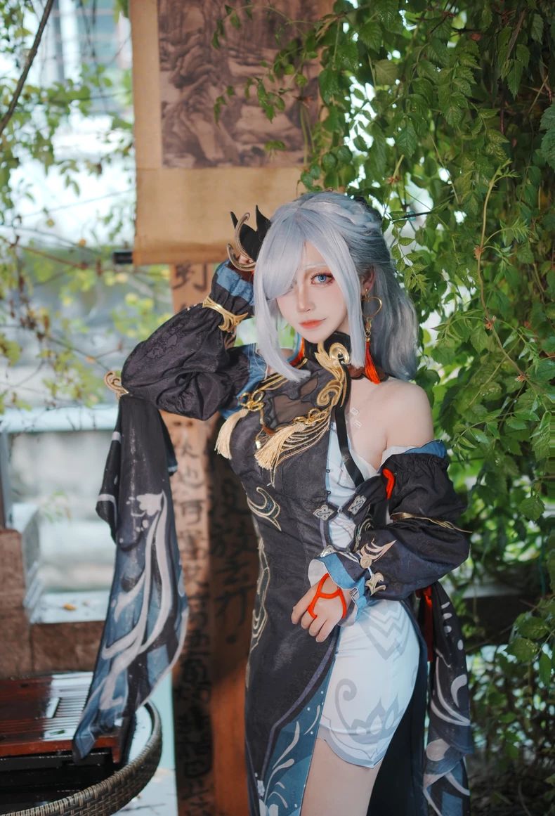【Genshin Impact】Shenhe Cosplay Costume Full Set