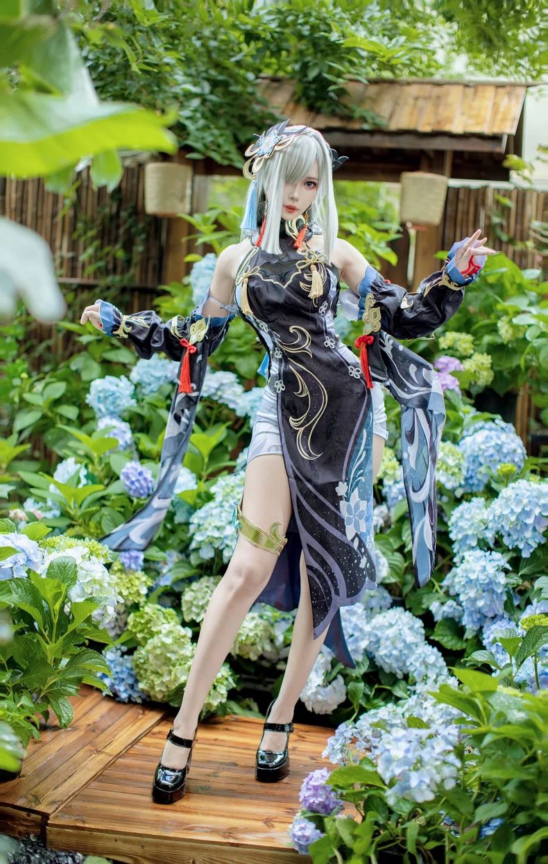 【Genshin Impact】Shenhe Cosplay Costume Full Set