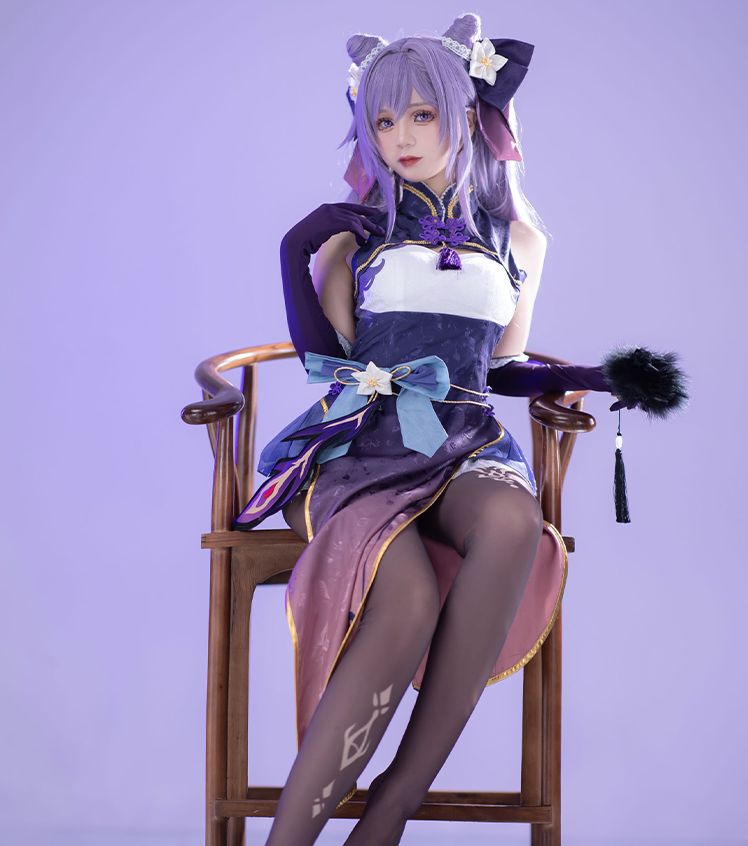 【Genshin Impact】Keqing Cosplay Costume Full Set