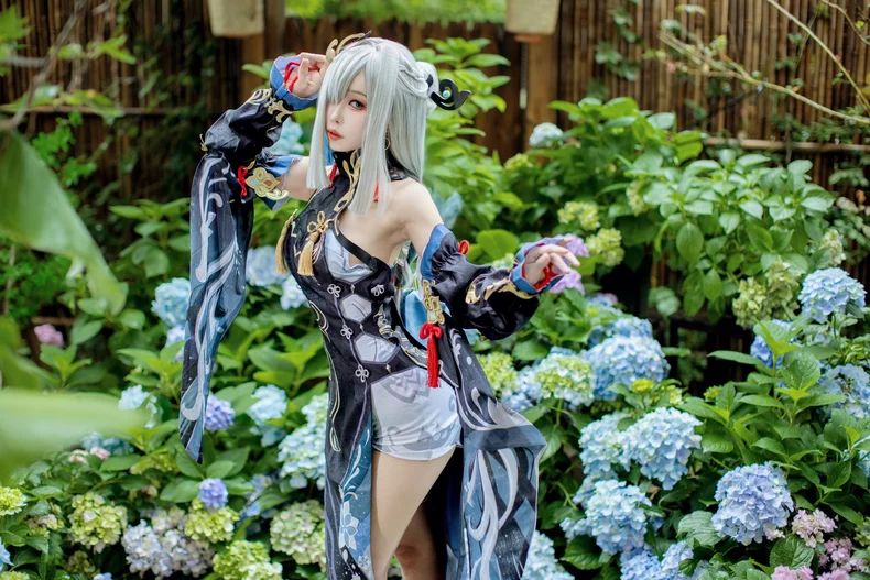 【Genshin Impact】Shenhe Cosplay Costume Full Set