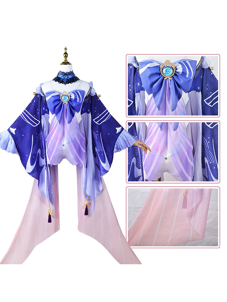 【Genshin Impact】Sangonomiya Kokomi Cosplay Costume Full Set