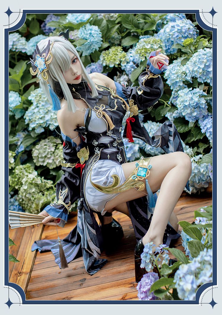 【Genshin Impact】Shenhe Cosplay Costume Full Set