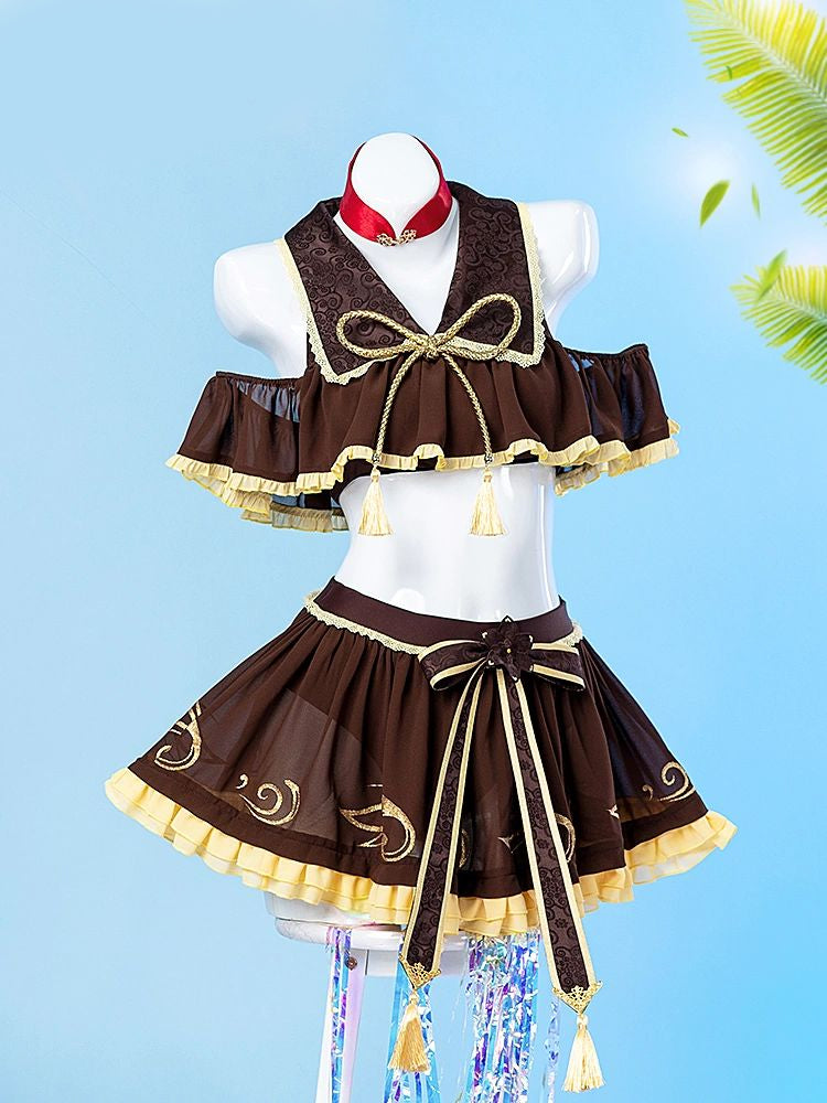 【Genshin Impact】Hu Tao (Swim Suit ver.) Cosplay Costume Full Set