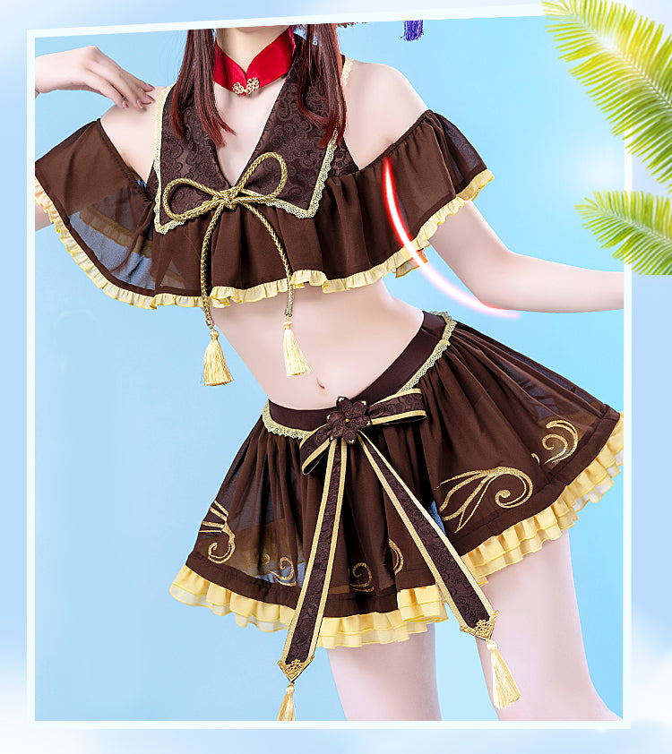 【Genshin Impact】Hu Tao (Swim Suit ver.) Cosplay Costume Full Set