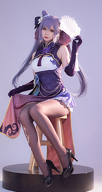 【Genshin Impact】Keqing Cosplay Costume Full Set