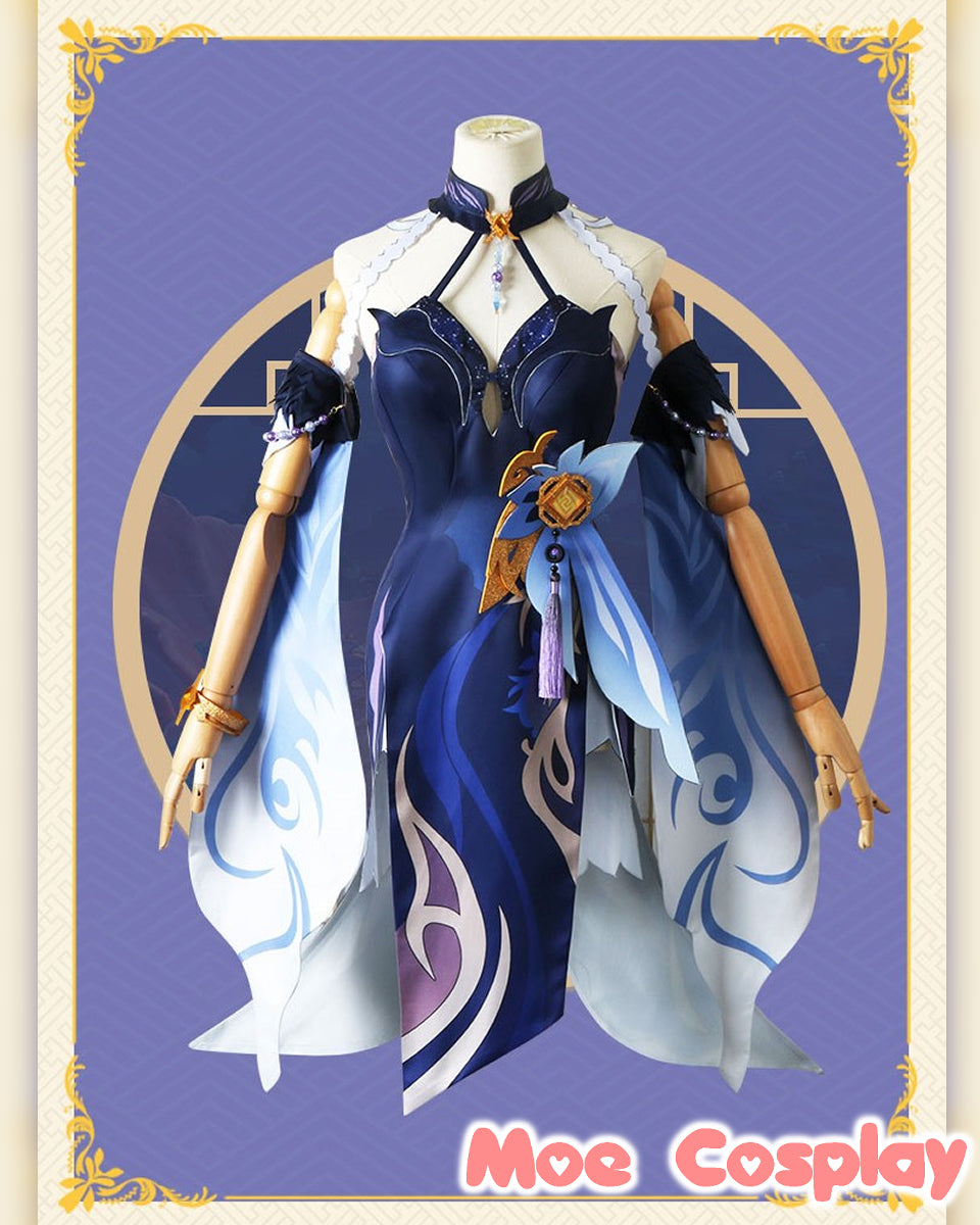 【Genshin Impact】Ningguang(Orchid’s Evening Gown) Cosplay Costume Full Set