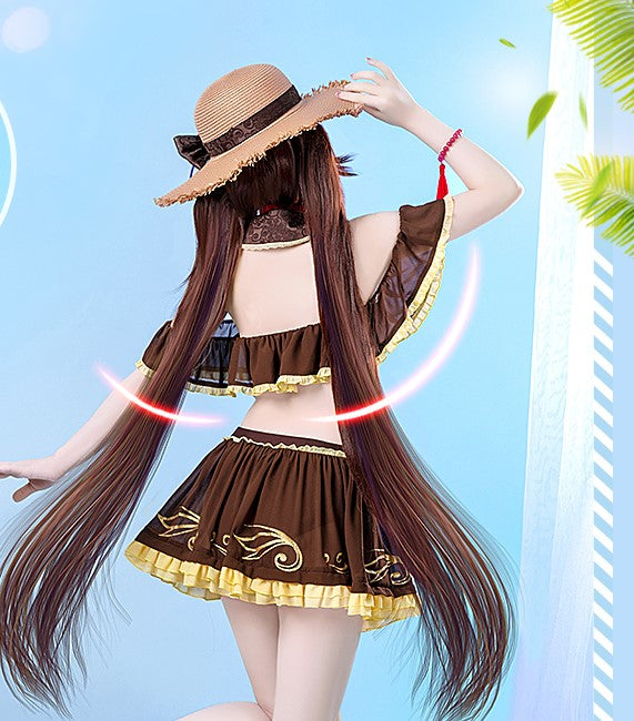 【Genshin Impact】Hu Tao (Swim Suit ver.) Cosplay Costume Full Set