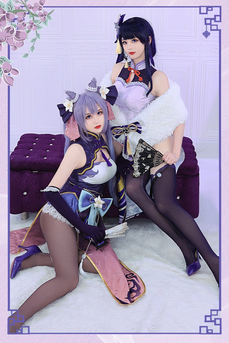 【Genshin Impact】Keqing Cosplay Costume Full Set