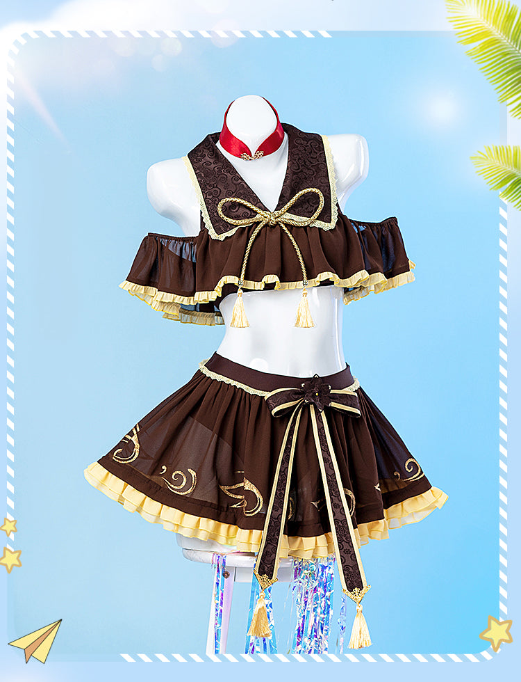 【Genshin Impact】Hu Tao (Swim Suit ver.) Cosplay Costume Full Set