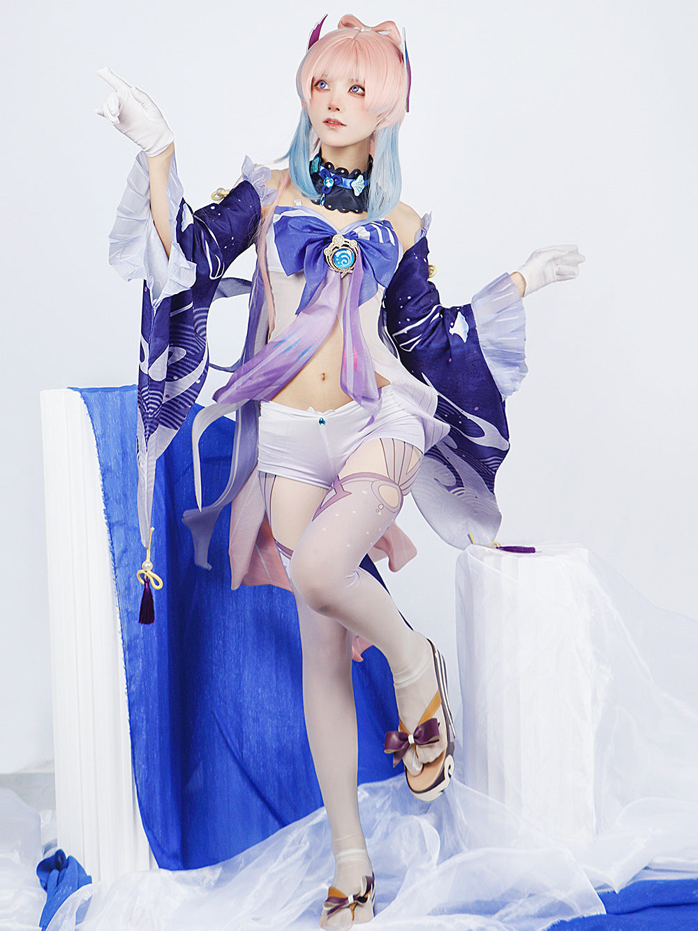 【Genshin Impact】Sangonomiya Kokomi Cosplay Costume Full Set