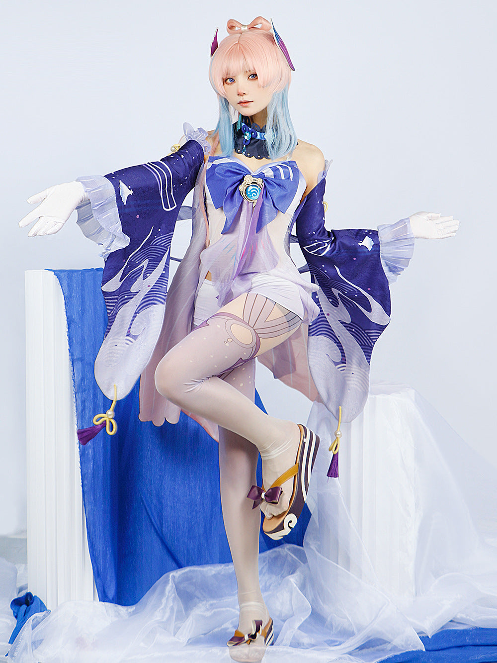 【Genshin Impact】Sangonomiya Kokomi Cosplay Costume Full Set