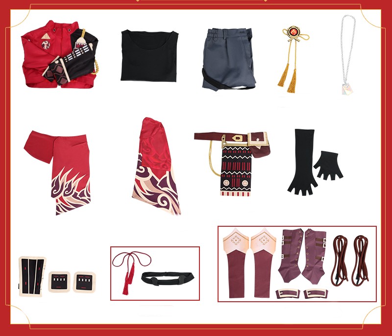 【Genshin Impact】Thoma Cosplay Costume Full Set