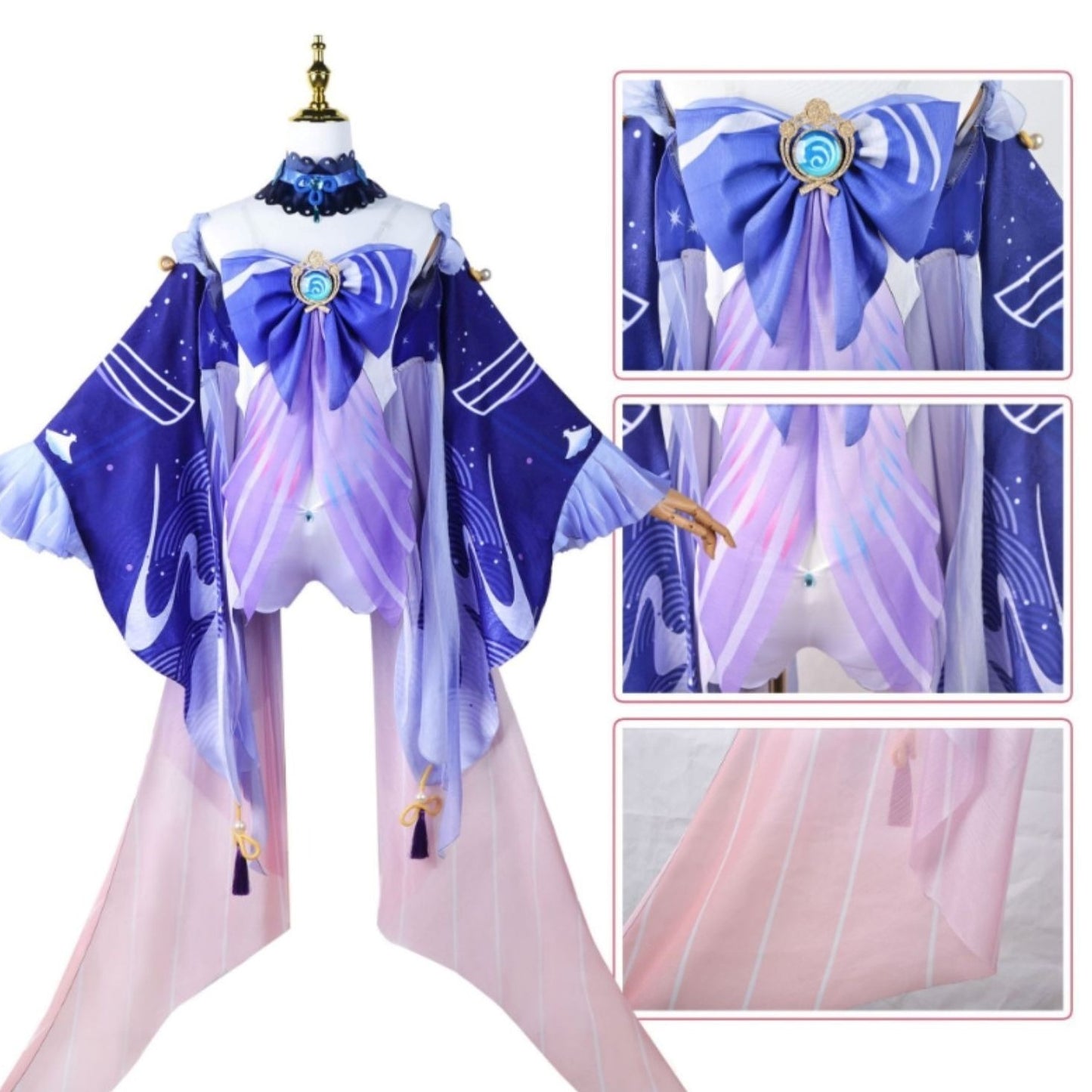 【Genshin Impact】Sangonomiya Kokomi Cosplay Costume Full Set