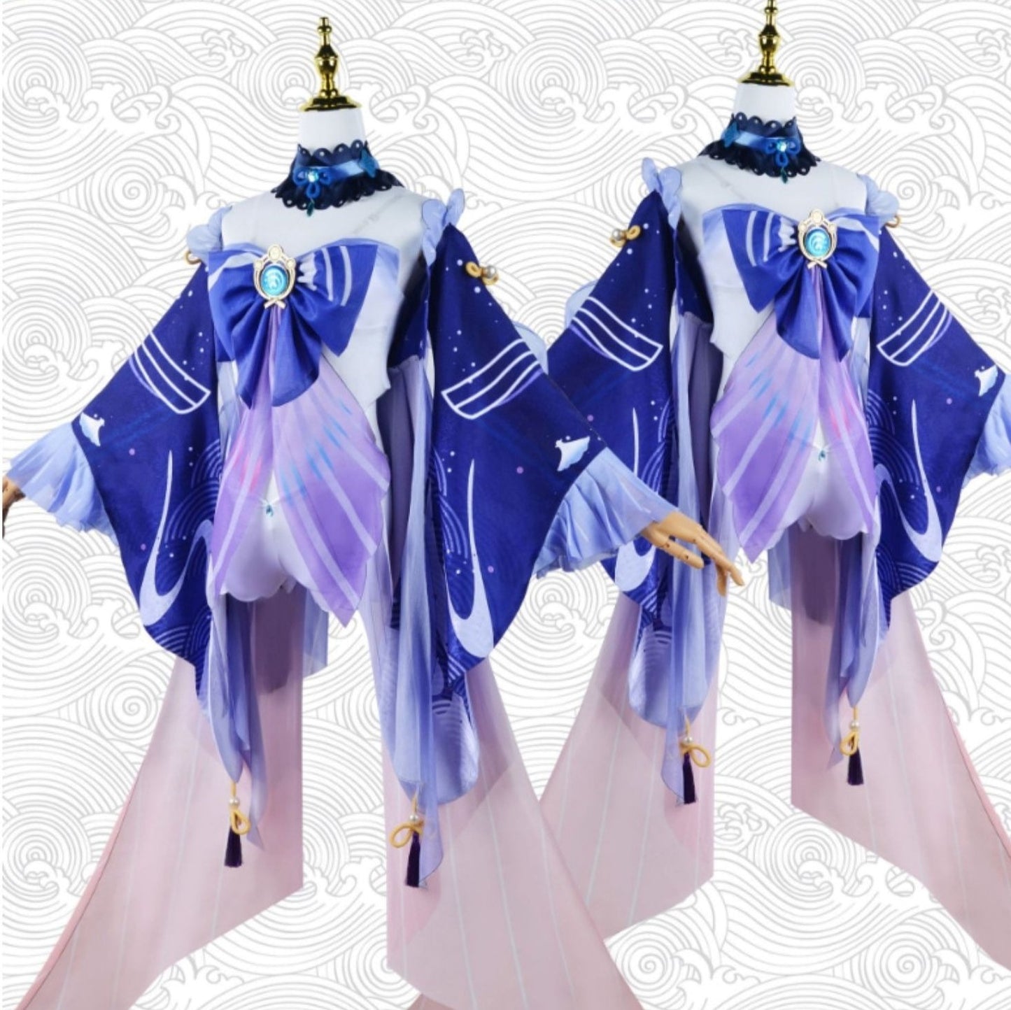 【Genshin Impact】Sangonomiya Kokomi Cosplay Costume Full Set
