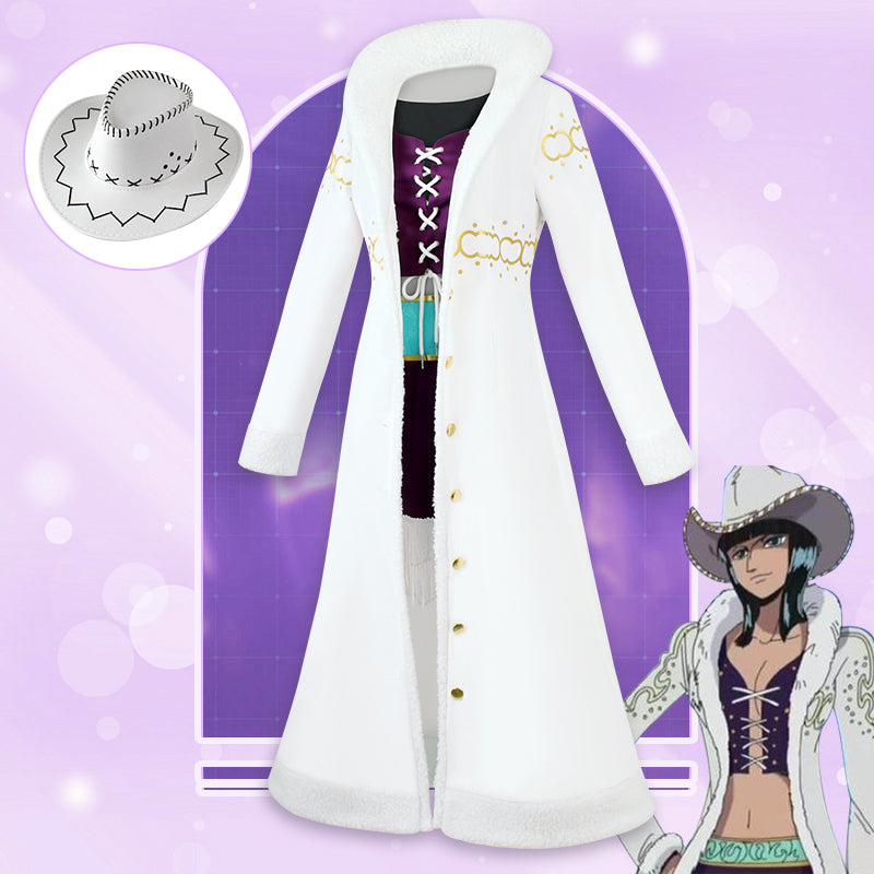 【One Piece】Boa Hankokku Cosplay Costume Full Set