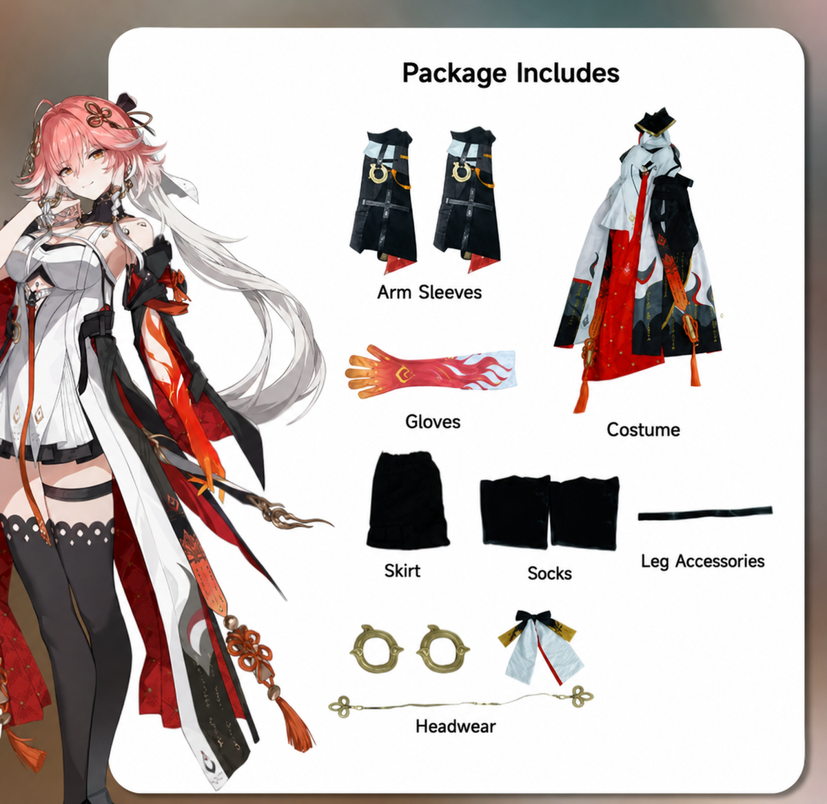 【Wuthering Waves】Changli Cosplay Costume Full Set