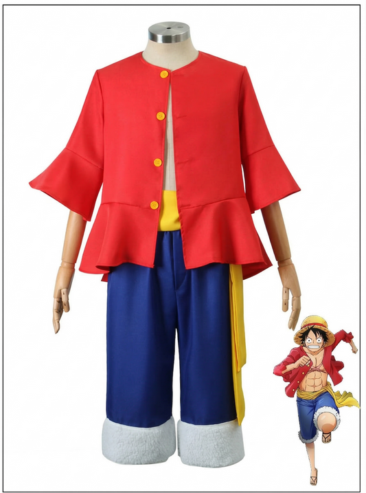 【One Piece】Luffy Cosplay Costume Full Set