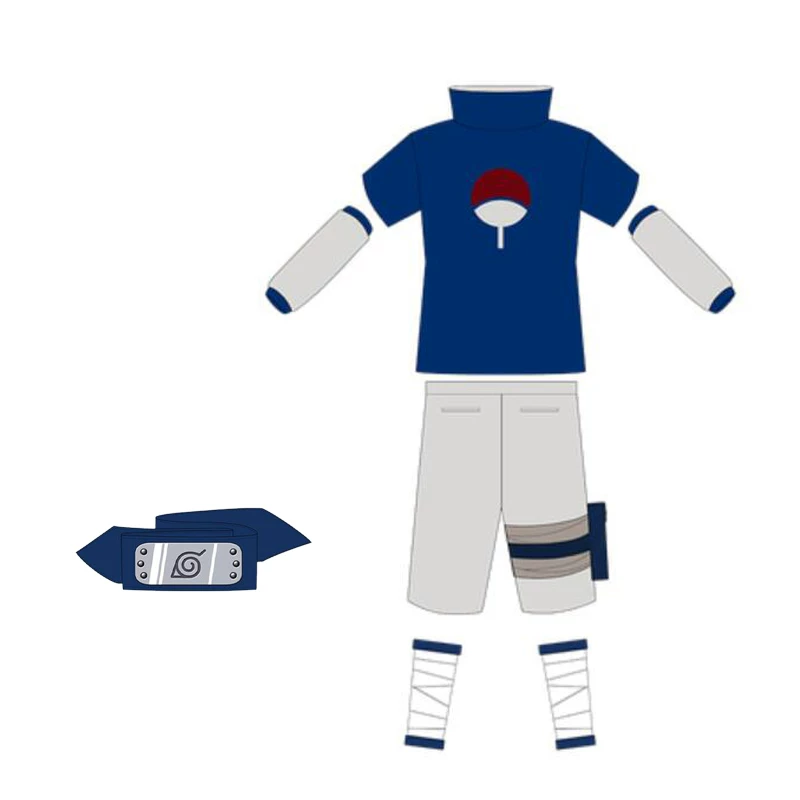 【Naruto】Uchiha Sasuke Boy Cosplay Costume Full Set