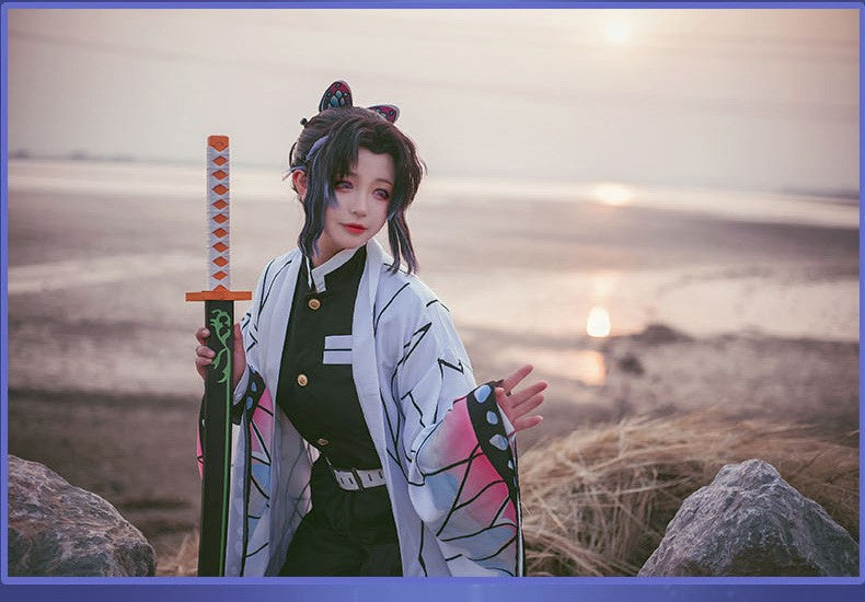 【Kimetsu No Yaiba】Kochō Shinobu Cosplay Costume Full Set