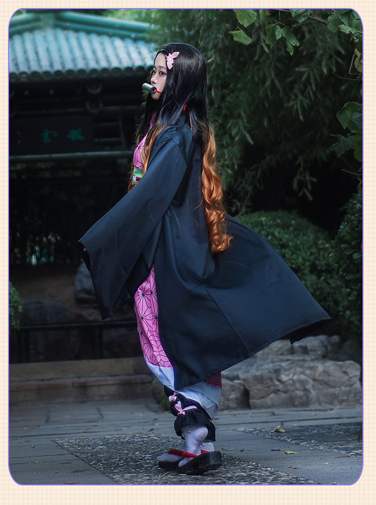 【Kimetsu No Yaiba】Kamado Nezuko Cosplay Costume Full Set