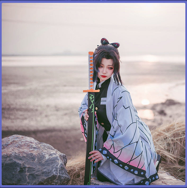 【Kimetsu No Yaiba】Kochō Shinobu Cosplay Costume Full Set