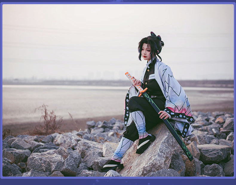 【Kimetsu No Yaiba】Kochō Shinobu Cosplay Costume Full Set