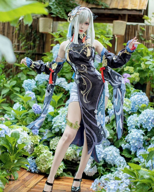 【Genshin Impact】Shenhe Cosplay Costume Full Set