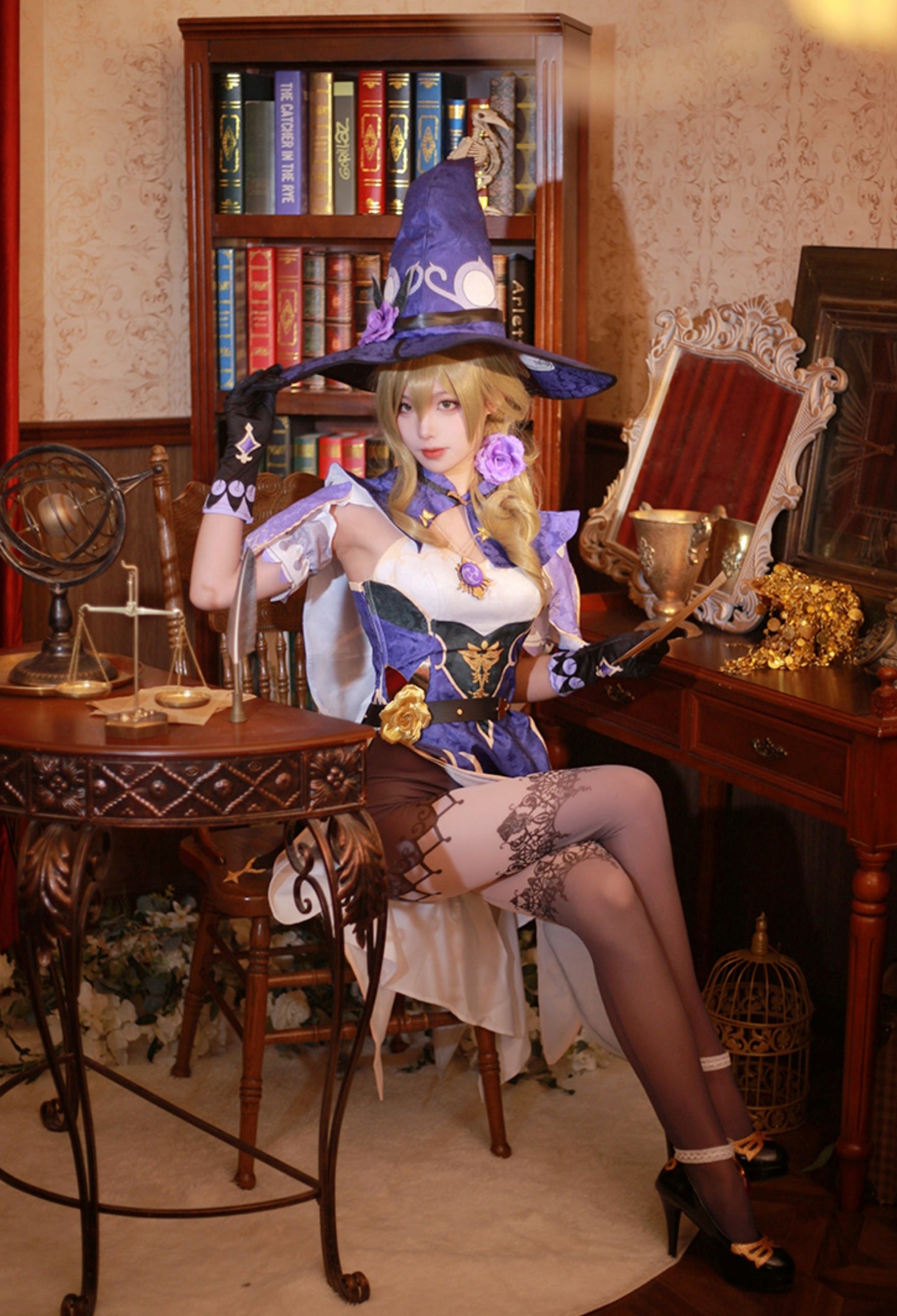 【Genshin Impact】Lisa Cosplay Costume Full Set