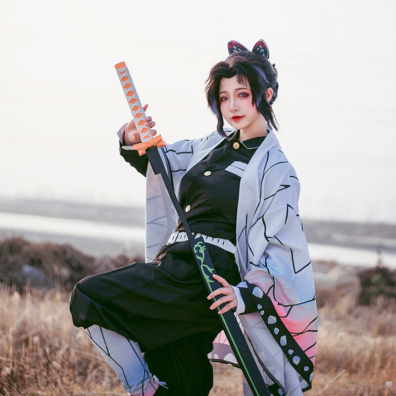 【Kimetsu No Yaiba】Kochō Shinobu Cosplay Costume Full Set