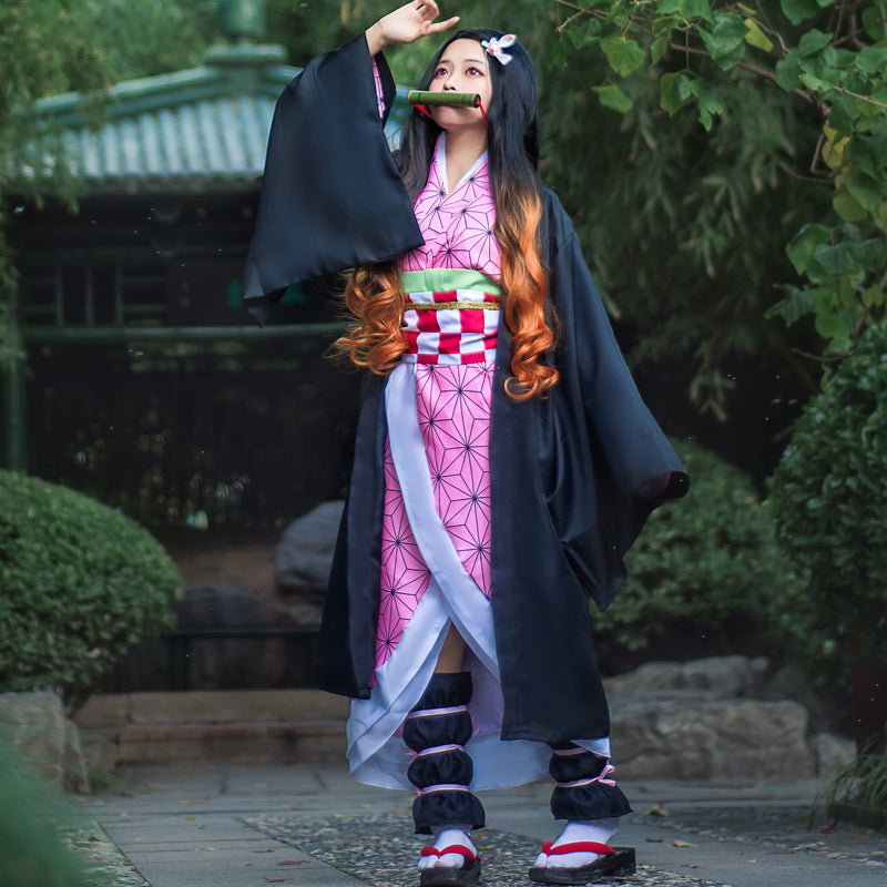 【Kimetsu No Yaiba】Kamado Nezuko Cosplay Costume Full Set