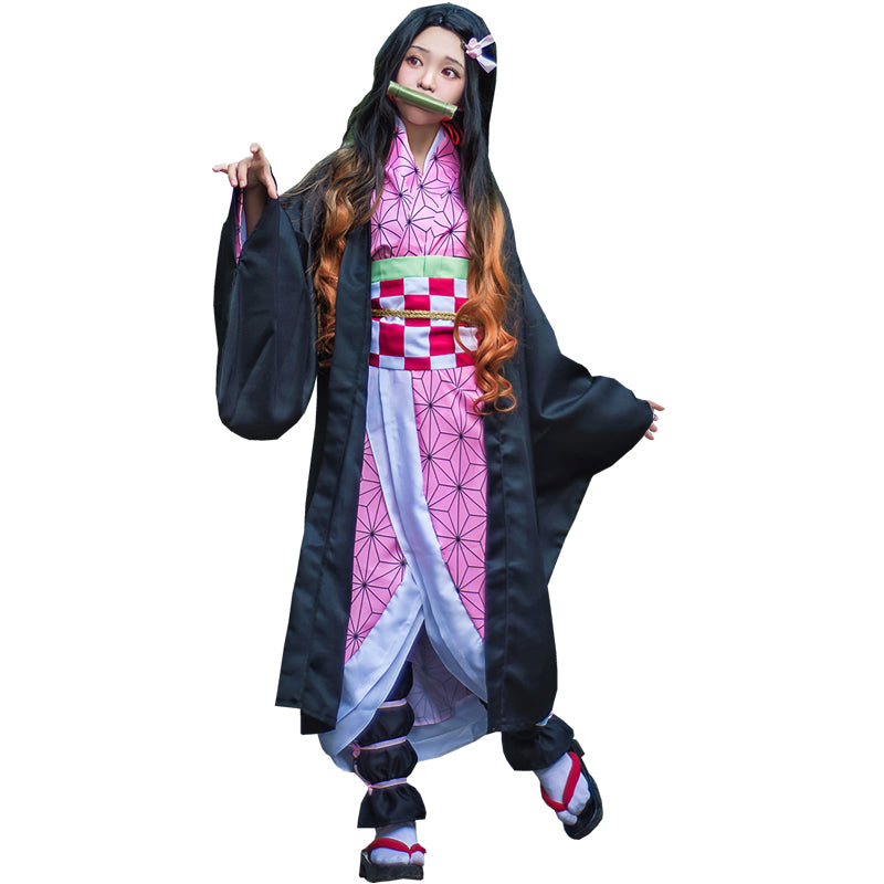 【Kimetsu No Yaiba】Kamado Nezuko Cosplay Costume Full Set