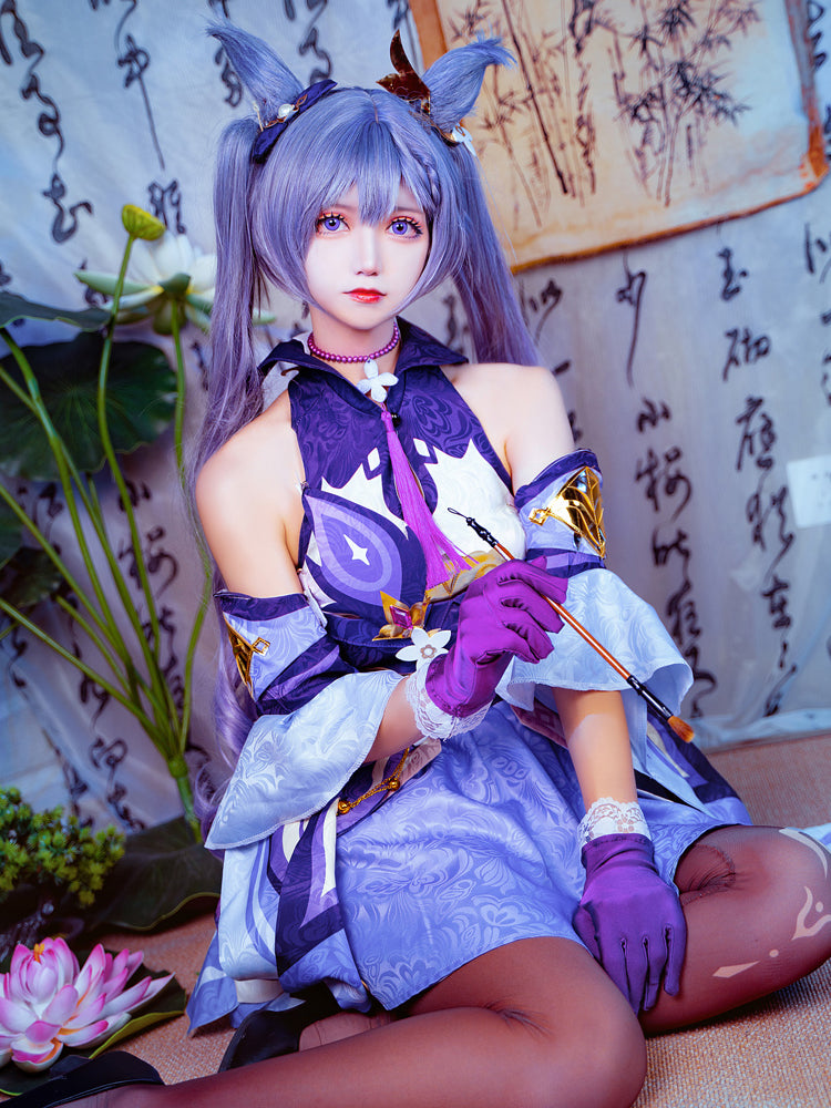【Genshin Impact】Keqing Cosplay Costume Full Set