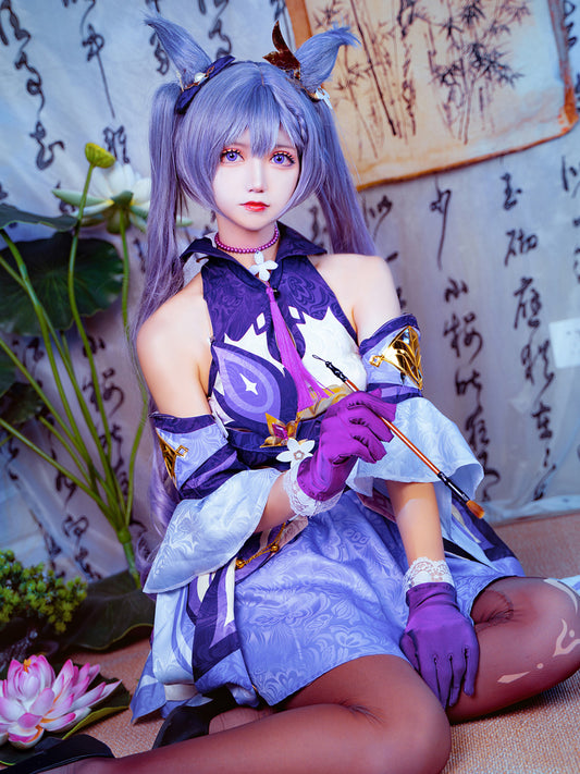 【Genshin Impact】Keqing Cosplay Costume Full Set