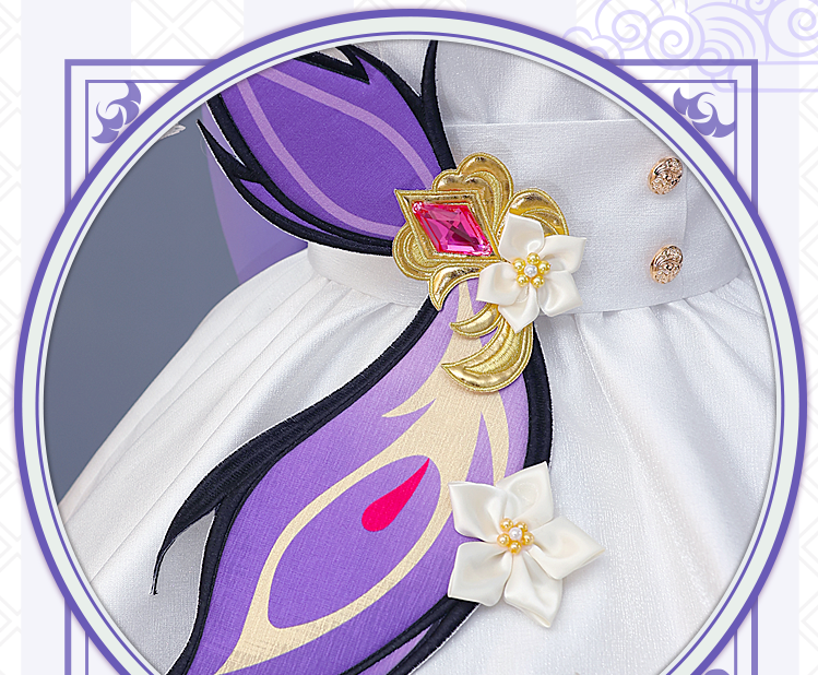 【Genshin Impact】Keqing(Wedding Dress Skin) Cosplay Costume Full Set