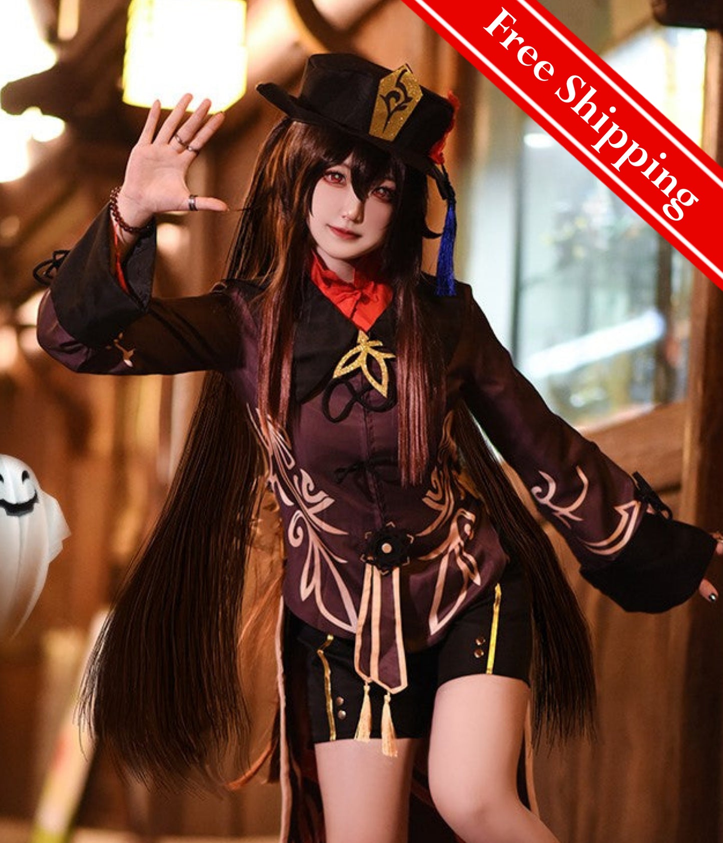 【Genshin Impact】Hu Tao Hutao Cosplay Costume Full Set