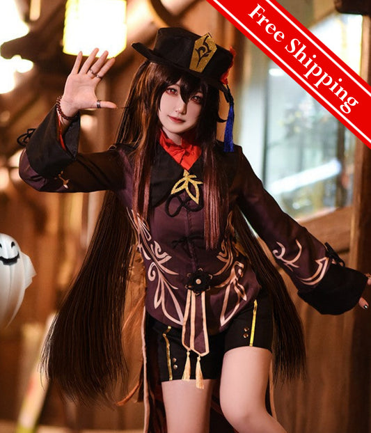 【Genshin Impact】Hu Tao Hutao Cosplay Costume Full Set