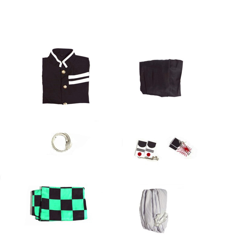 【Kimetsu No Yaiba】Kamado Tanjirou Cosplay Costume Full Set