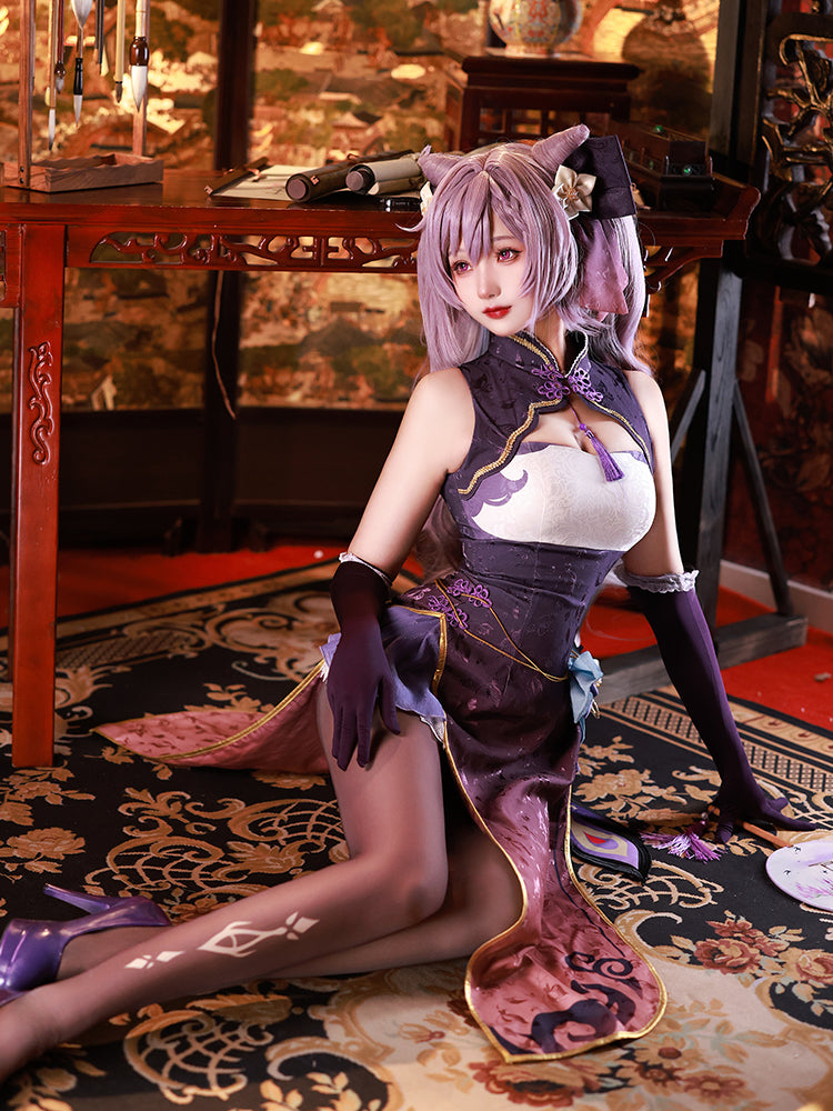 【Genshin Impact】Keqing Cosplay Costume Full Set