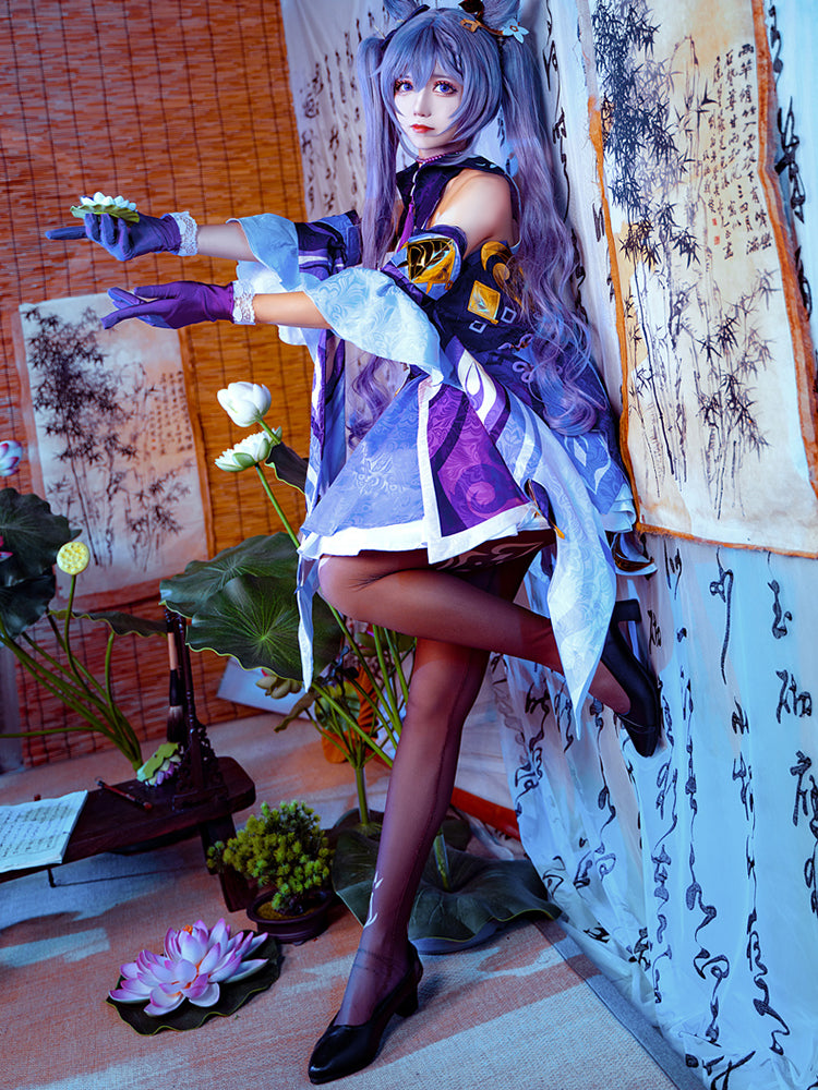 【Genshin Impact】Keqing Cosplay Costume Full Set