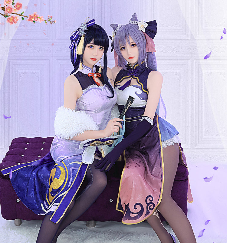 【Genshin Impact】Keqing Cosplay Costume Full Set