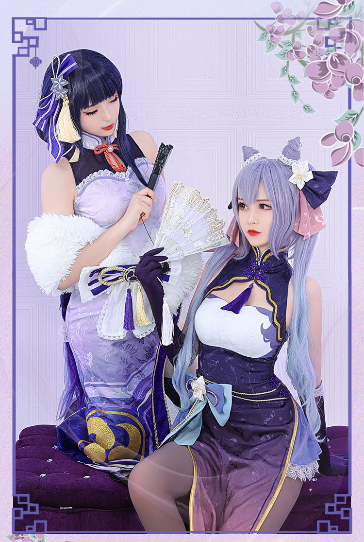 【Genshin Impact】Keqing Cosplay Costume Full Set