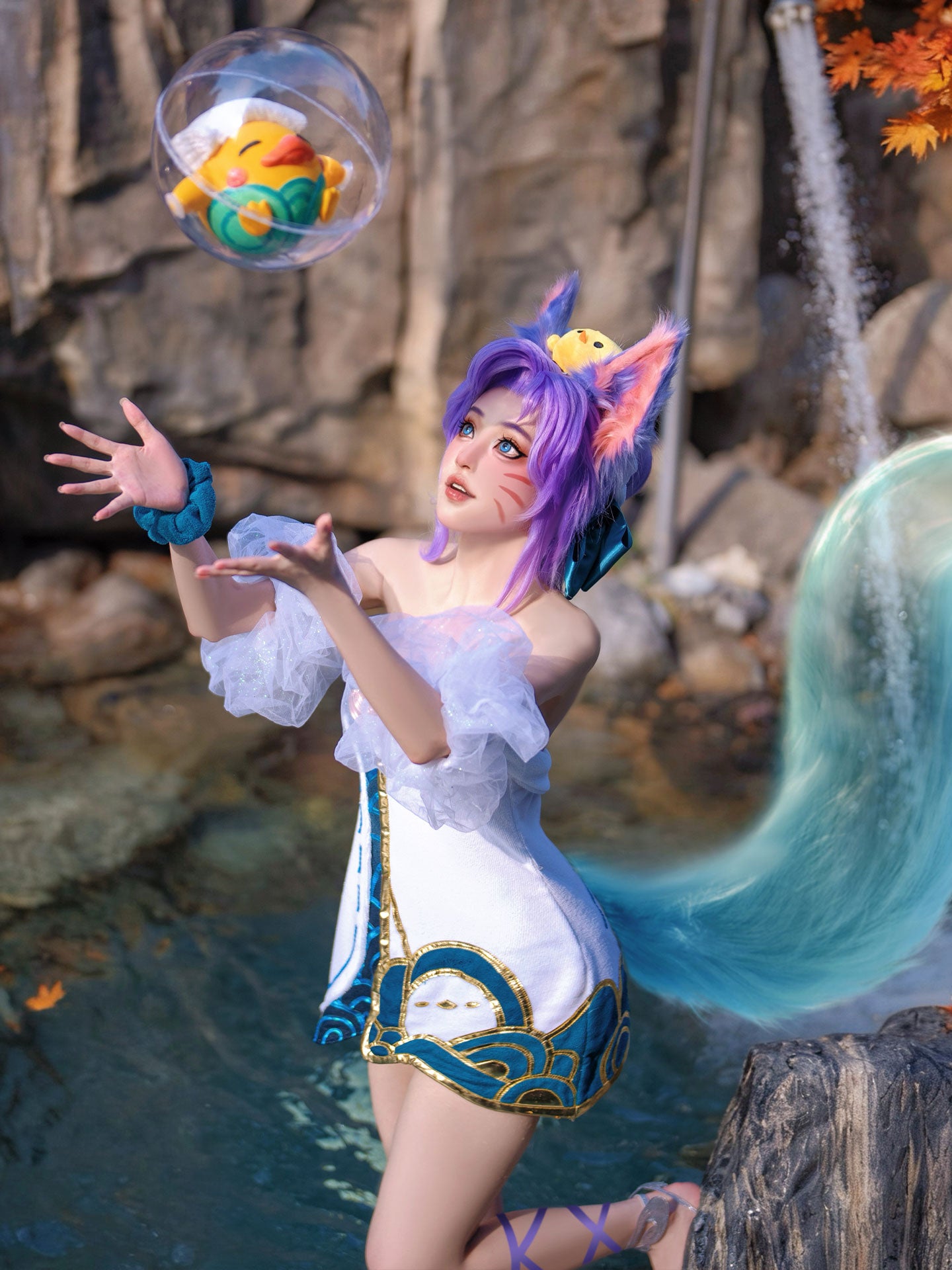 【League of Legends】Spirit Blossom Springs Ahri Cosplay Costume Full Set