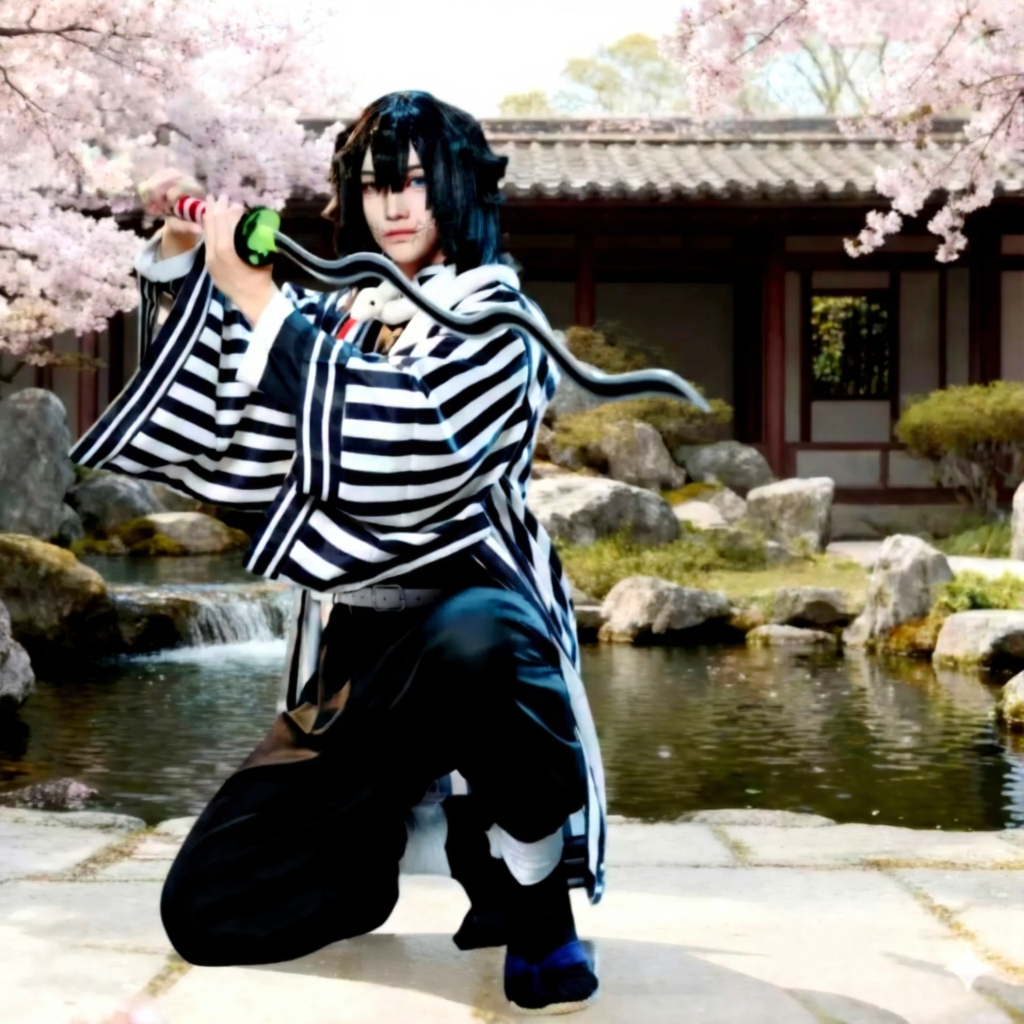 【Kimetsu No Yaiba】Iguro Obanai Cosplay Costume Full Set