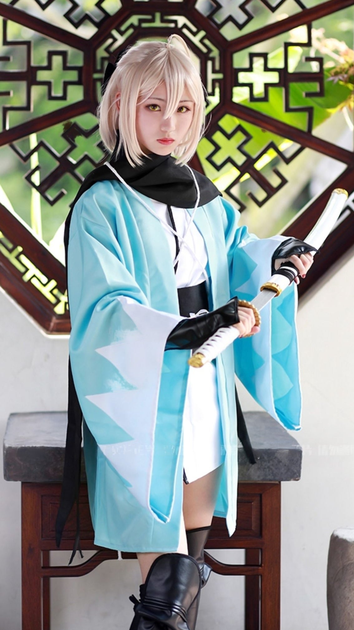 【Fate Grand Order】Okita Souji  Cosplay Costume Full Set