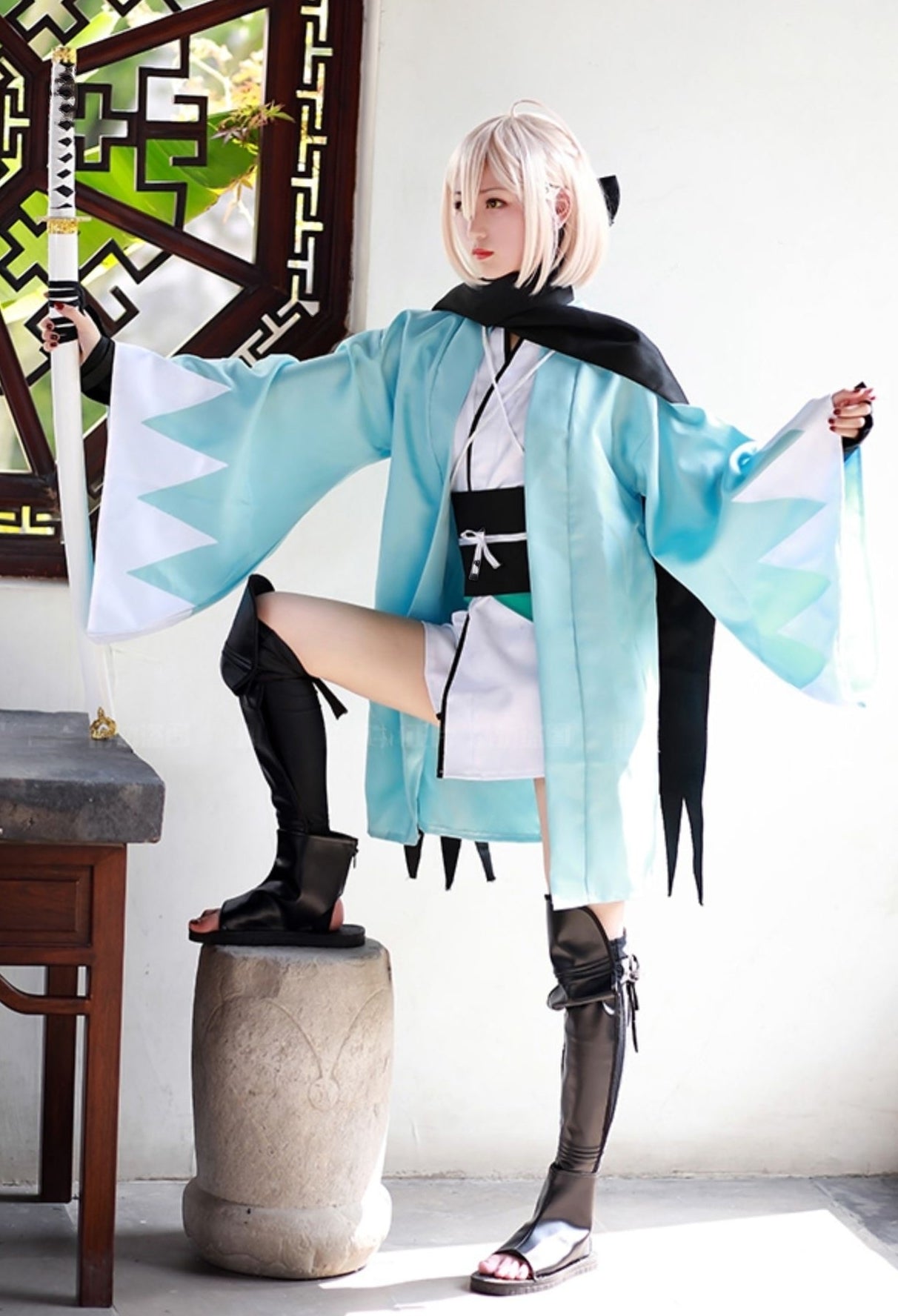 【Fate Grand Order】Okita Souji  Cosplay Costume Full Set