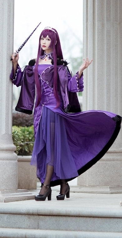 【Fate Grand Order】Scáthach-Skaði Caster Cosplay Costume Full Set