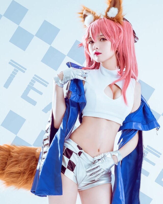 【Fate Grand Order】Tamamo-no-Mae Race Queen Suit Cosplay Costume Full Set